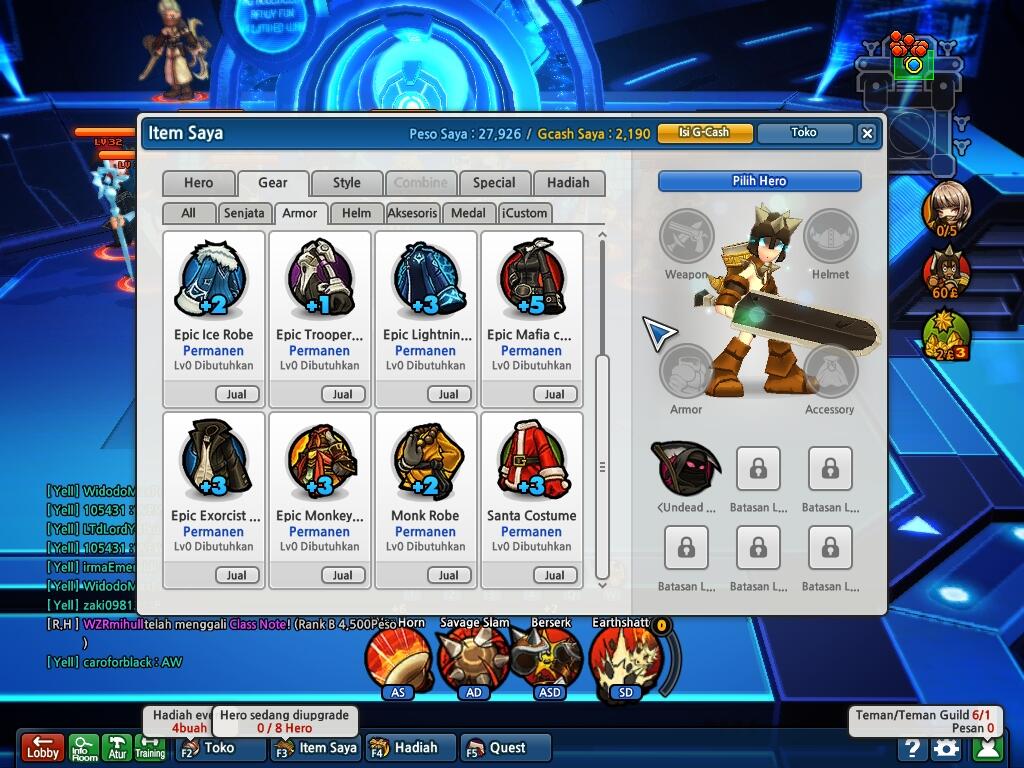 J> Lost saga pangkat MAJ, 13HERPER, Gear FULL !!
