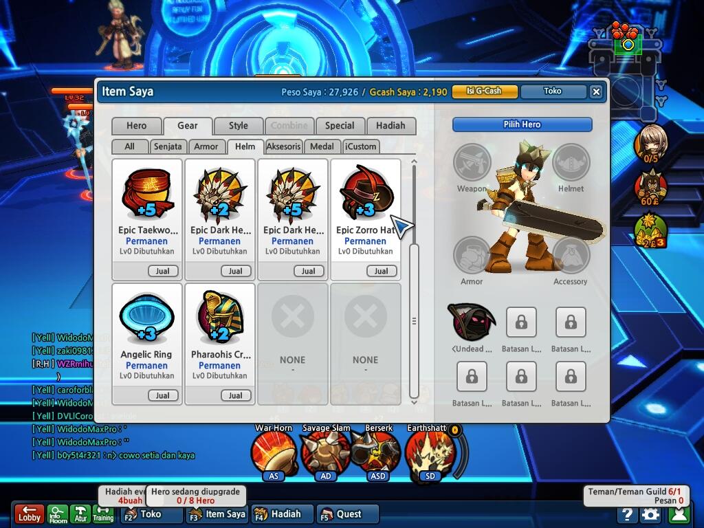 J> Lost saga pangkat MAJ, 13HERPER, Gear FULL !!
