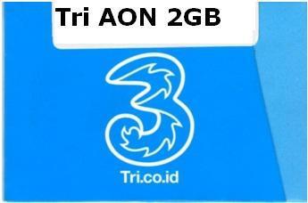 Kartu Perdana Tri AON 12 Quota 2GB