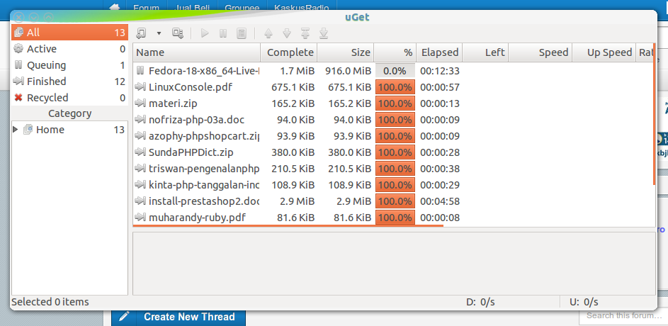 Uget &#91;GUI Download Manager Linux Terbaik&#93;