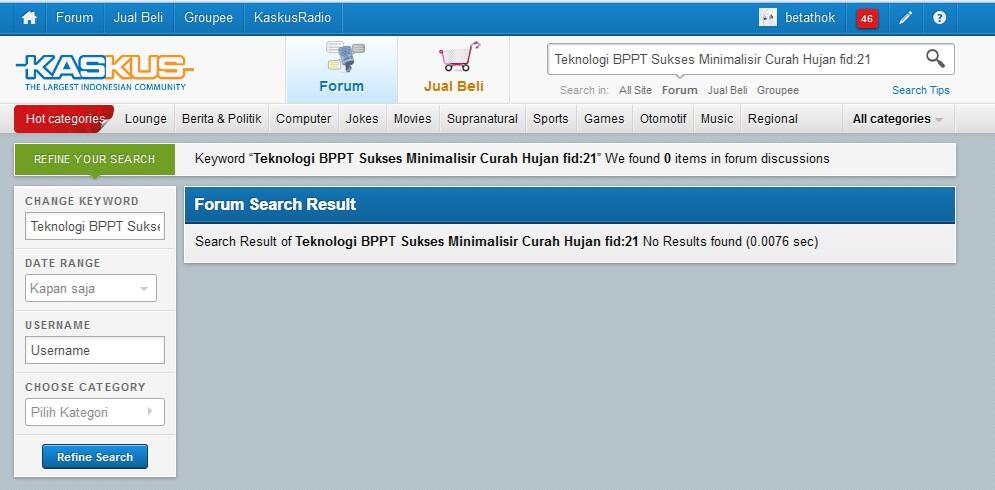 Teknologi BPPT Sukses Minimalisir Curah Hujan