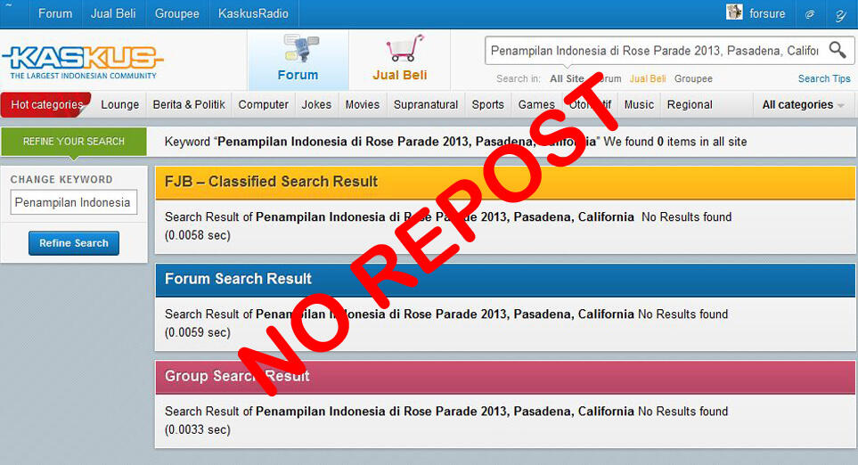 Penampilan Indonesia di Rose Parade 2013, Pasadena, California
