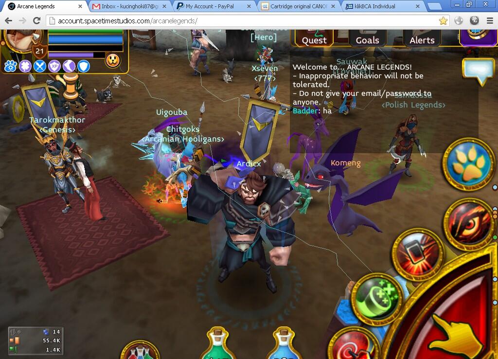 Jual Gold dan Platinum game Arcane Legends, cekidot gan!