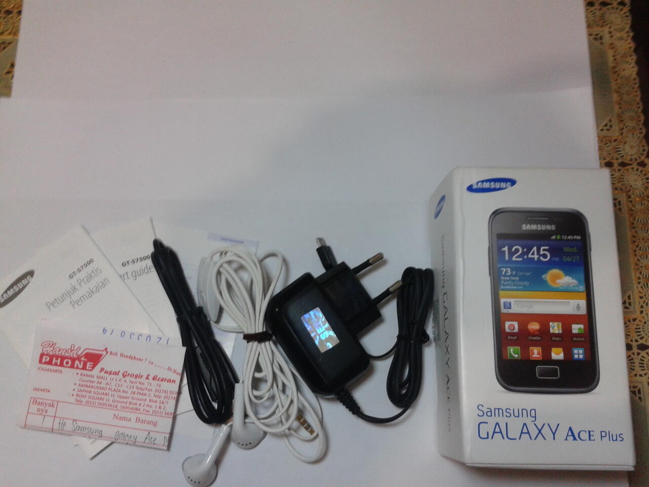 GALAXY ACE PLUS GT-S7500 BLACK LIKE A NEW JOGJA SOLO BISA TT