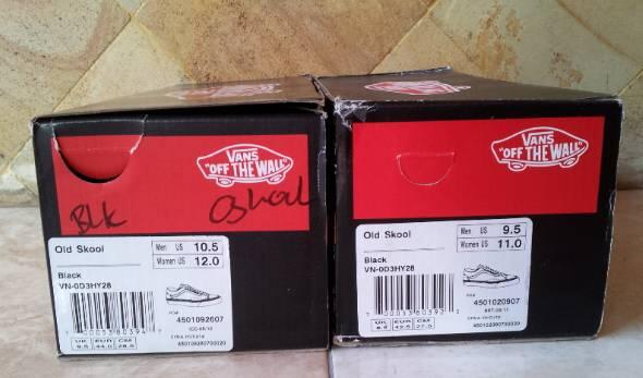 Vans Old Skool Blk/Wht Size 9.5 (PA) & 10.5 (IFC)