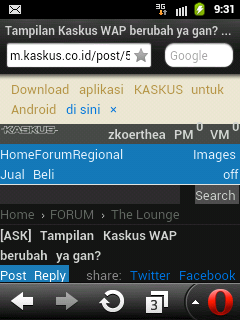 &#91;ASK&#93; Tampilan Kaskus WAP berubah ya gan?