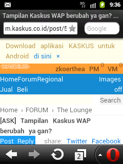 &#91;ASK&#93; Tampilan Kaskus WAP berubah ya gan?