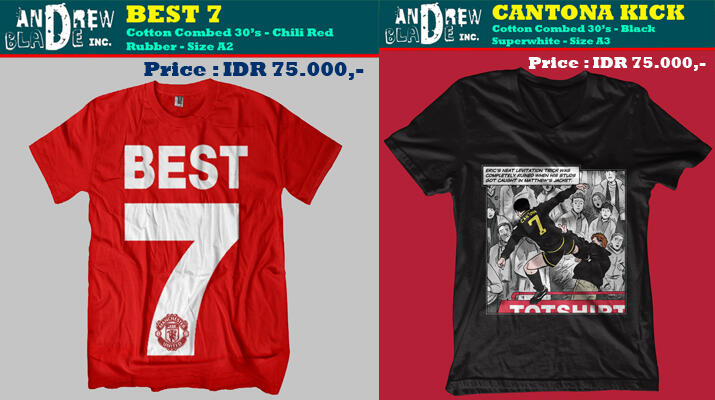 Pre Order Kaos MANCHESTER UNITED! Unik & Tidak Pasaran! Silakan Dicek! CANTONA INSIDE