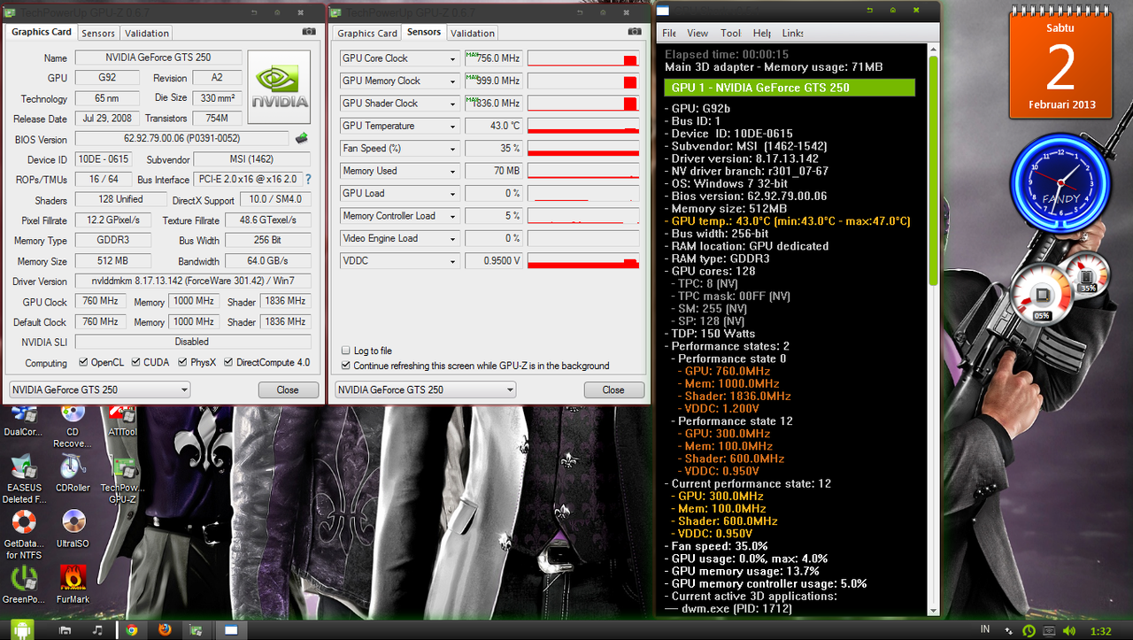 jual msi gts 250 512 ddr3 256bit 0C Edition ,bekasi