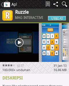 Ruzzle Game yang Laris Manis di Android dan iOS