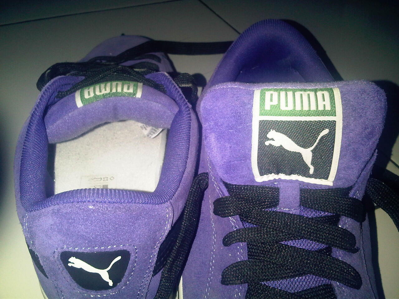 PUMA SUEDE SNEAKER PURPLE BLACK MINT CONDITION SIZE 41 ORIGINAL EUROPE