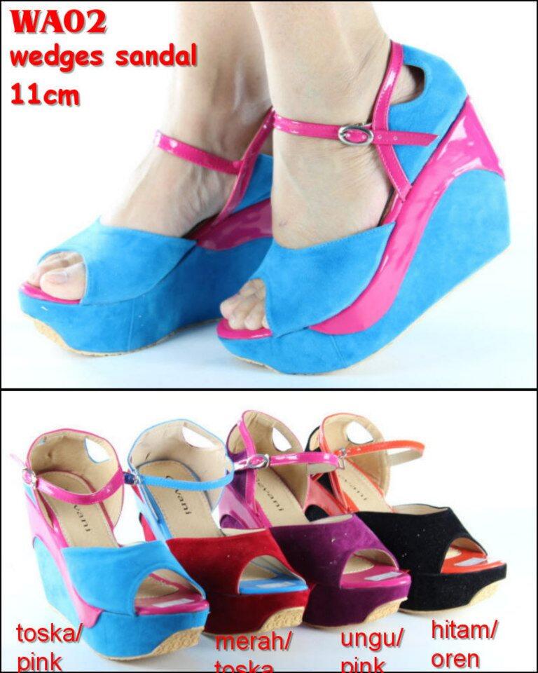 Jual sepatu wedges mumer !! reseller welcome ..