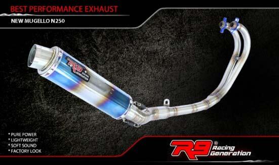 Jual Knalpot Racing R9 Ninja 250R FI New Mugello Monza Titanium Karbon ...