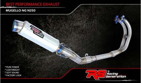 Jual Knalpot Racing R9 Ninja 250R FI New Mugello Monza Titanium Karbon ...
