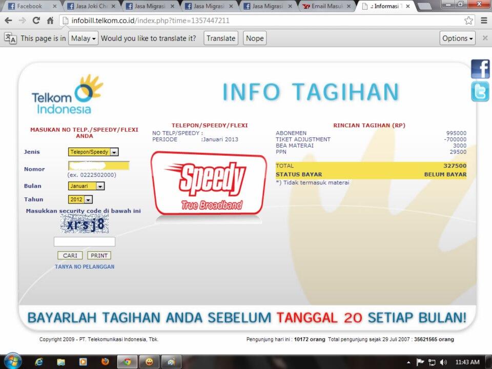 TELKOM SPEEDY PAKET GILA-GILA AN !! FOR HOME / WARNET SE - INDONESIA