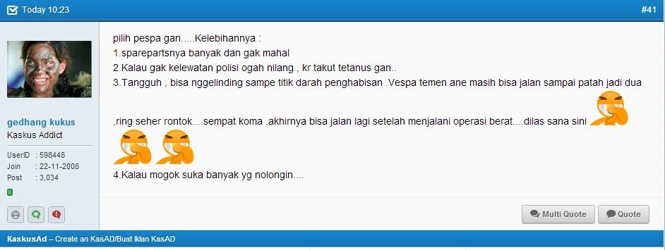 &#91;CLASSIC&#93; pilih HONDA CB apa VESPA gans??