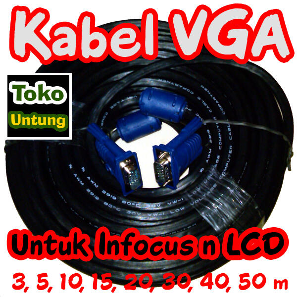 Kabel VGA dan Kabel HDMI Untuk TV Monitor Layar LCD dan Infocus | 087781088463