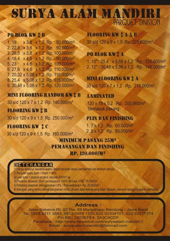 Lantai Kayu Jati (Parquet)