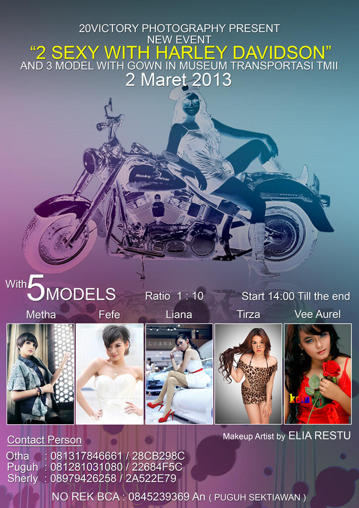 Sexy with Harley Davidson foto hunting @TMII