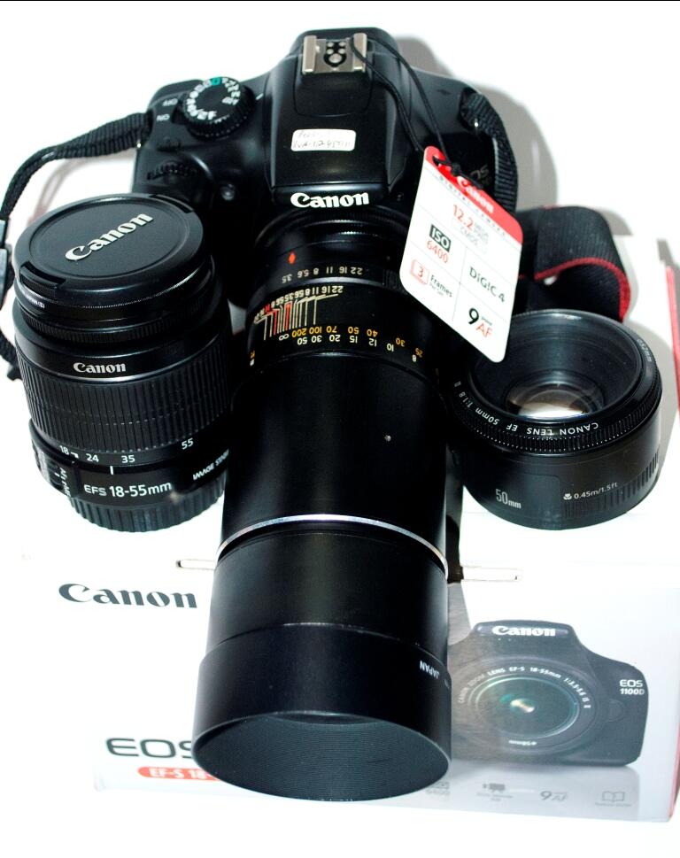 CANON DSLR 1100D (Include 3 LENSA: Lensa Tele+Canon 18-55mm+Canon fix 50mm)