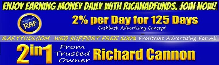 &#91;banknet&#93; RicanAdFunds RCB 102% + Free Web Support + Bonus Panel Captcha