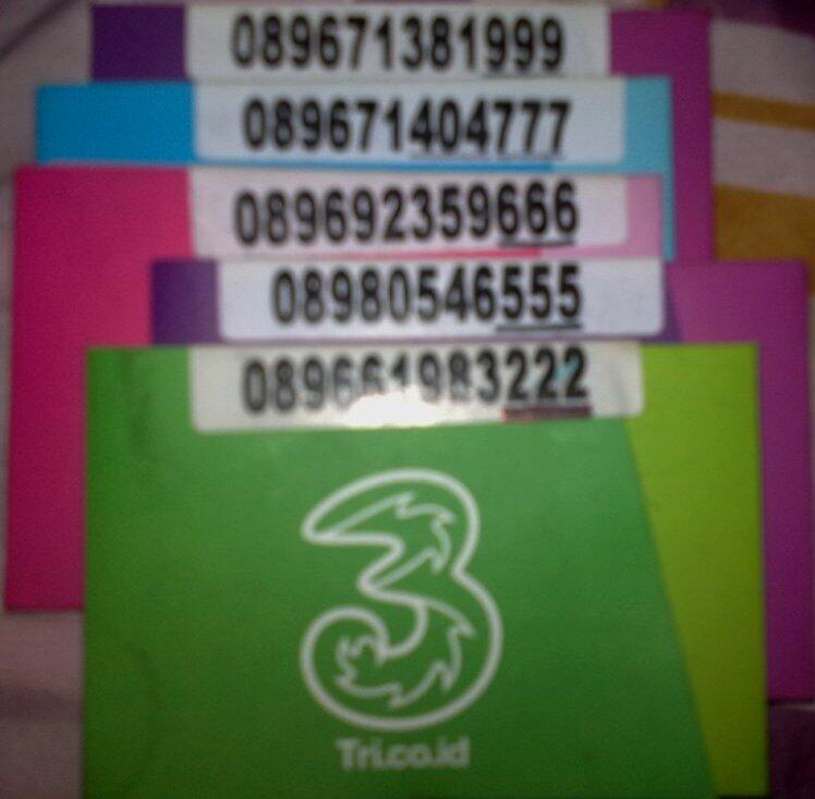 Kartu Perdana Three Nomor Cantik (Nomor Triple)