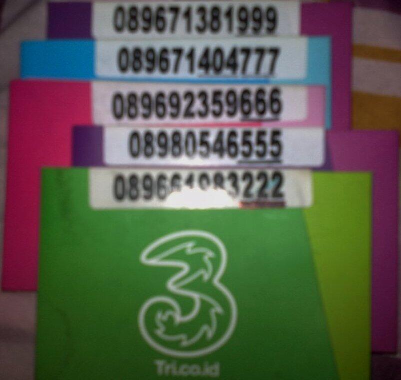 Kartu Perdana Three Nomor Cantik (Nomor Triple)