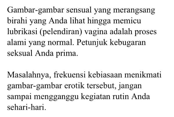 untuk sista yang kecanduan liat gambar p*rno