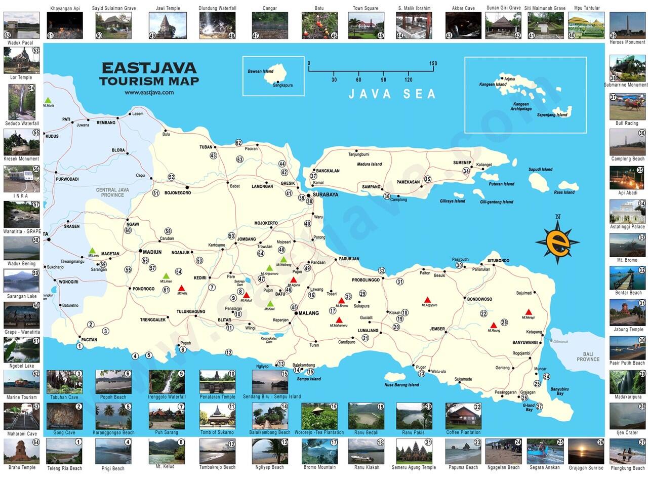 Peta Pariwisata Jawa Timur