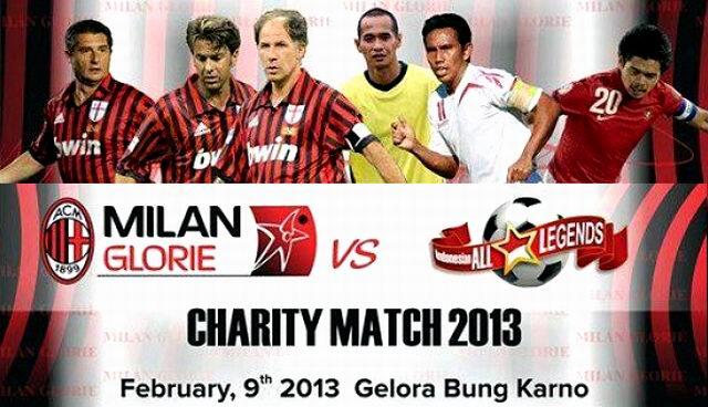Indonesia All Star Legend - AC Milan Glorie , Skor 2 - 4