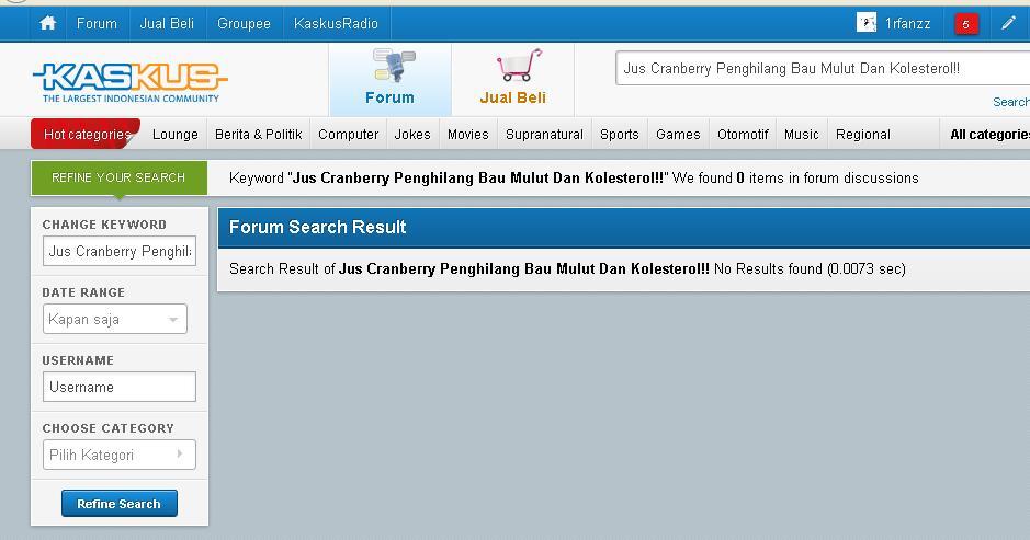 Jus Cranberry Penghilang Bau Mulut Dan Kolesterol!!