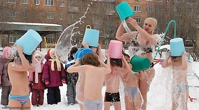 &#91;Siberia&#93; Cara Ekstrem Agar Anak-anak TK Kebal Flu