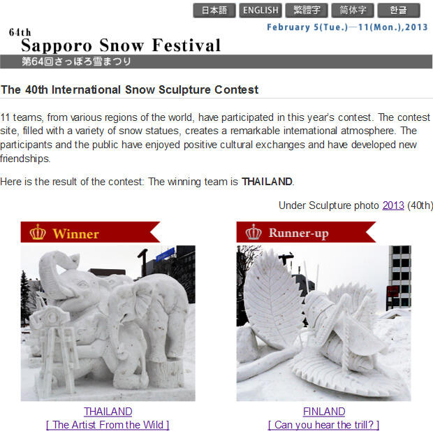 Tim Indonesia Juara Tiga di Sapporo Snow Festival 2013 Jepang, tapi.....