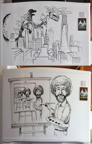 Seni Menggambar Pintu Kulkas