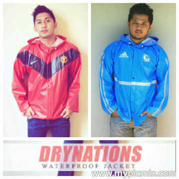 Jaket outdoor bermodel jaket club sepak bola.