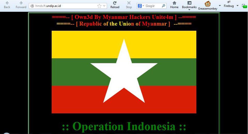 cyber war indonesia vs myanmar hari ini