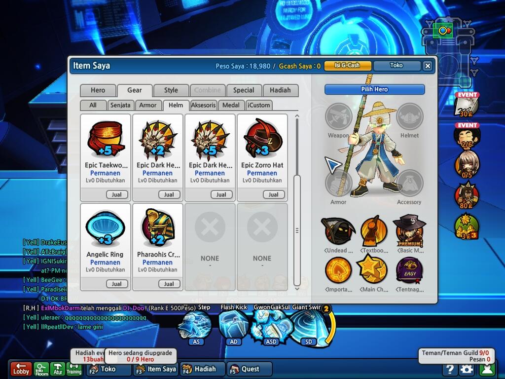 J> major herper13, rare7, gear full, jual rugi