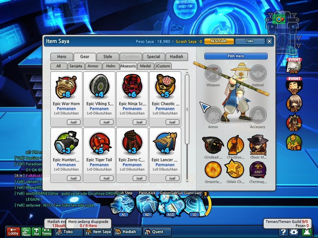 J> major herper13, rare7, gear full, jual rugi