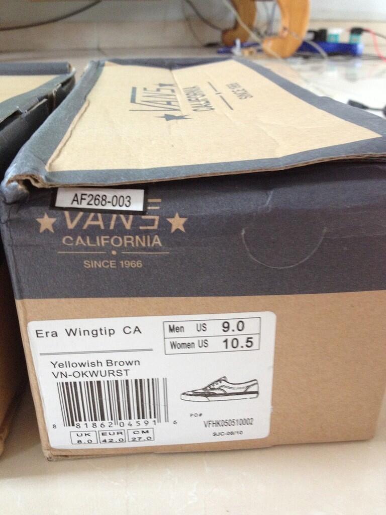 JUAL VANS ERA WINGTIP CA (SUEDE) YELLOWFISH BROWN (ORI)