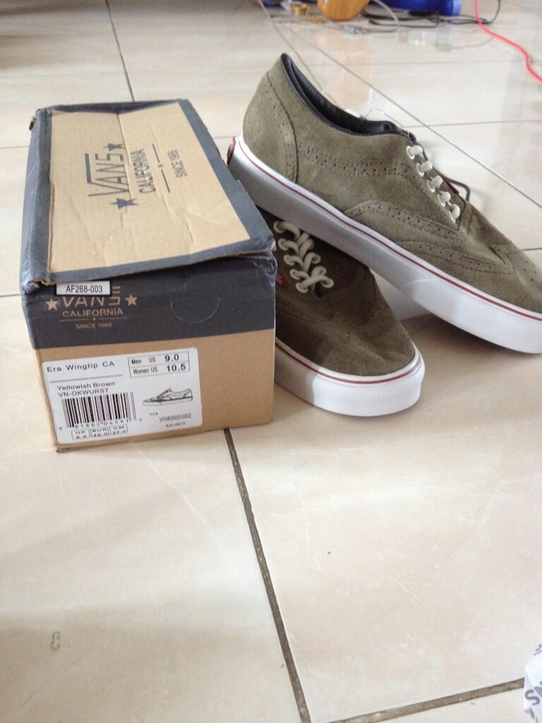 JUAL VANS ERA WINGTIP CA (SUEDE) YELLOWFISH BROWN (ORI)
