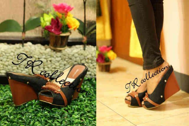 Jual sepatu wedges, sendal, tas..