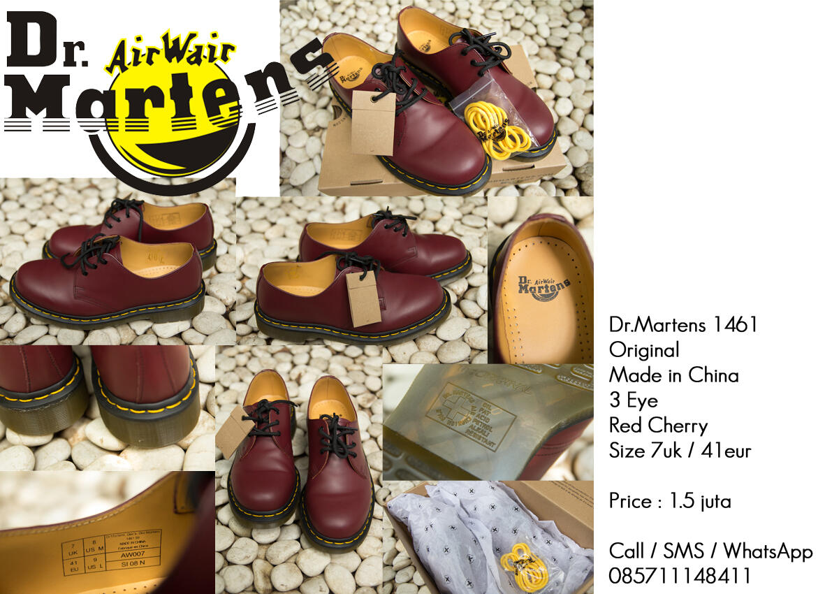 Dr.Martens / Docmart / DM 1461 3hole Red Cherry 7uk/41eur BNIB