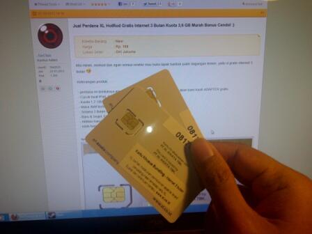 Jual Perdana XL HotRoad Gratis Internet 3 Bulan Kuota 3,6 GB Murah Bonus Cendol :)