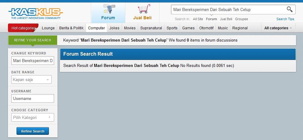Mari Bereksperimen Dari Sebuah Teh Celup