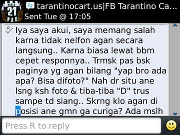 Surat Terbuka untuk id tarantinocart (seller besar tapi tidak bertanggung jawab)