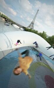 Jembatan Trampolin Di Paris,Mengagumkan 