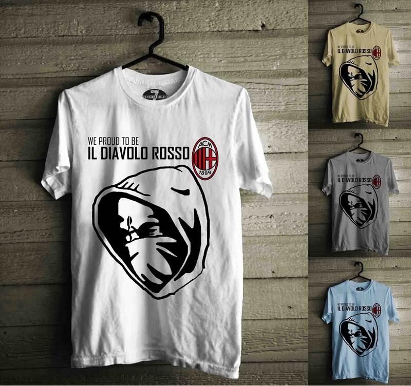 &#91;KATALOG&#93; Kaos Distro Bola | AC MILAN | Ready Stock