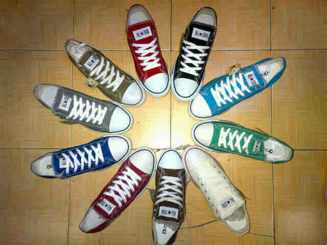 sepatu converse low and high