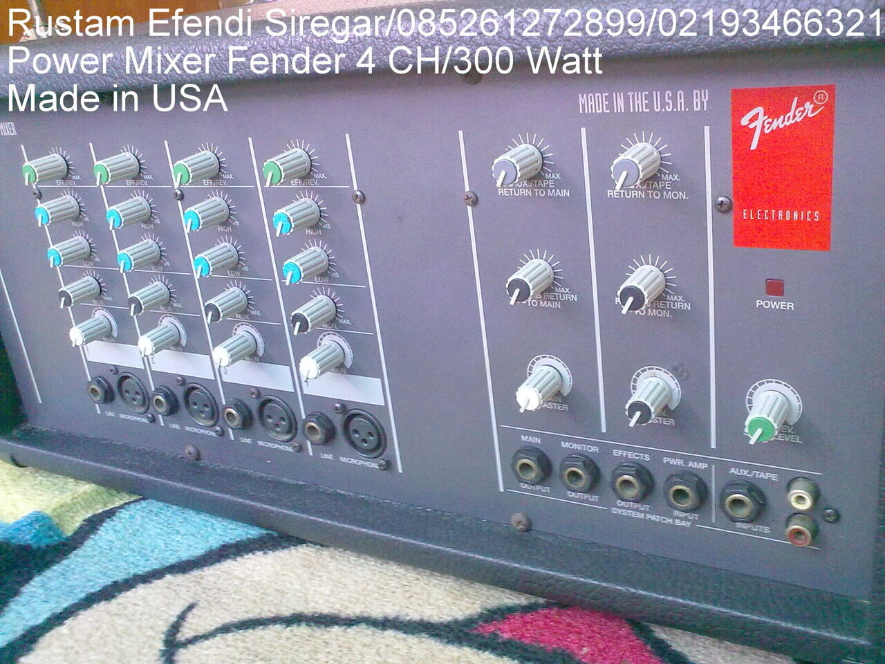 Power Mixer Fender 4 CH/Reverb Spring Made in : USA