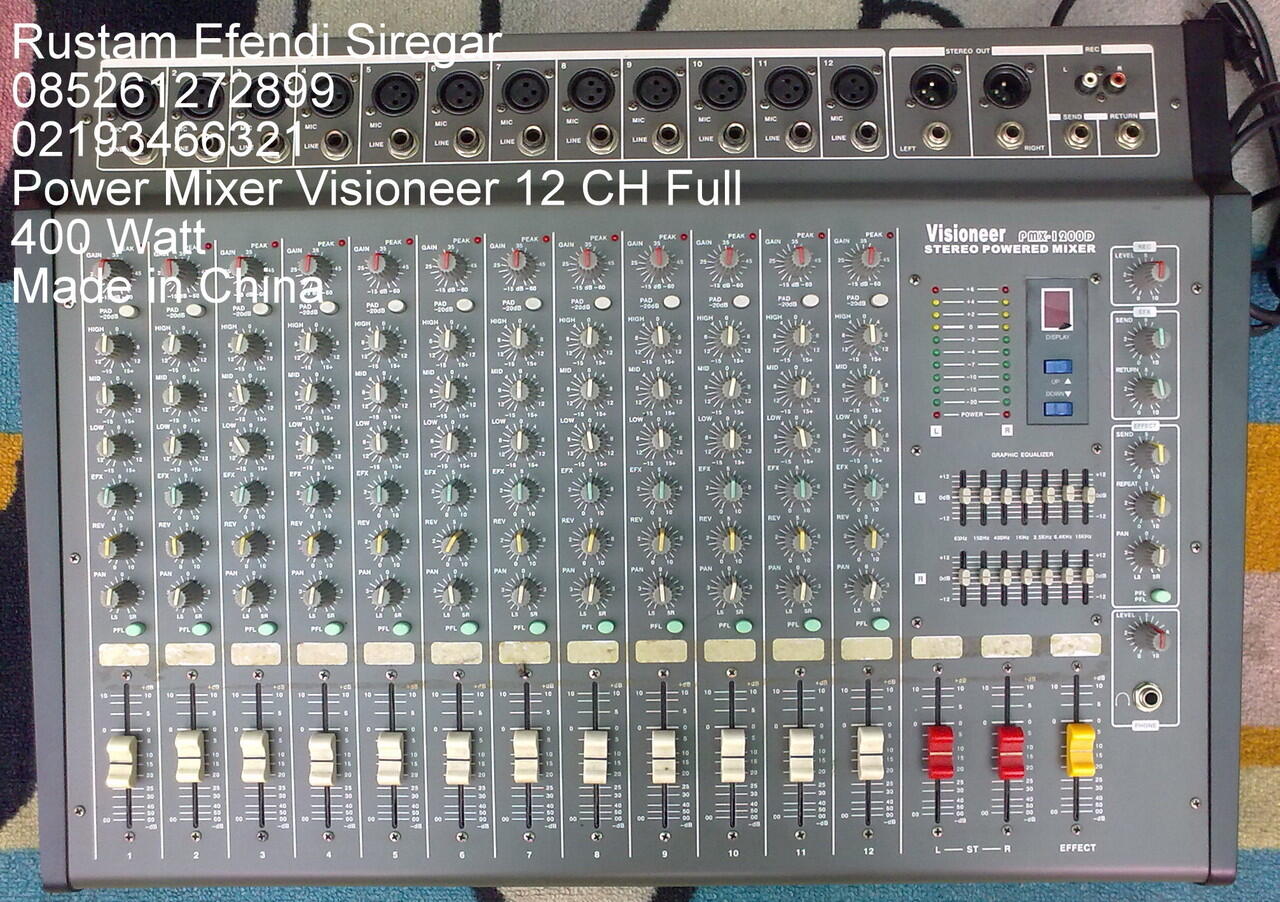 Power Mixer Visioneer 12 CH Full/Effect Vocal